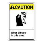 ANSI Wear Gloves In This Area Sign